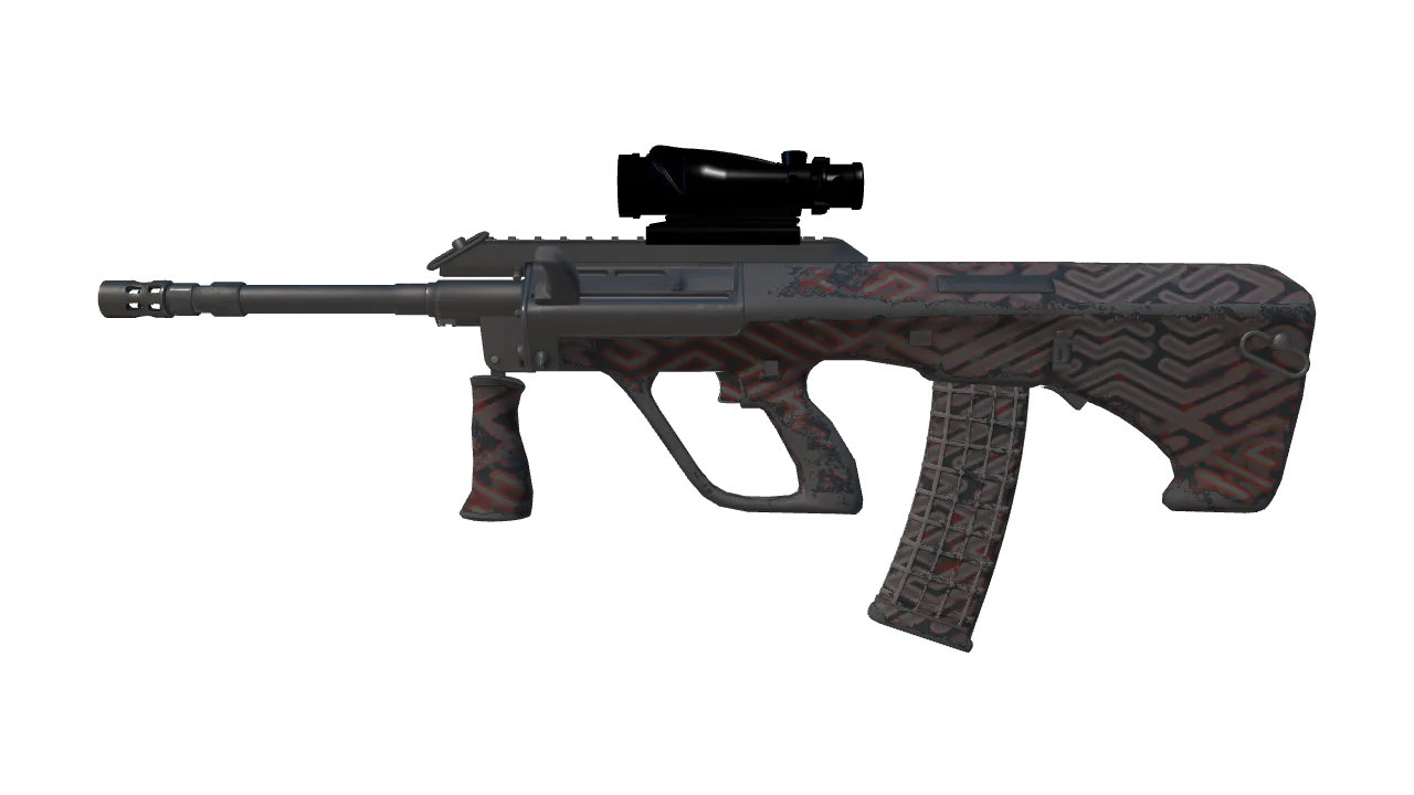 AUG | Daedalus (Field-Tested) — Dust II light, front