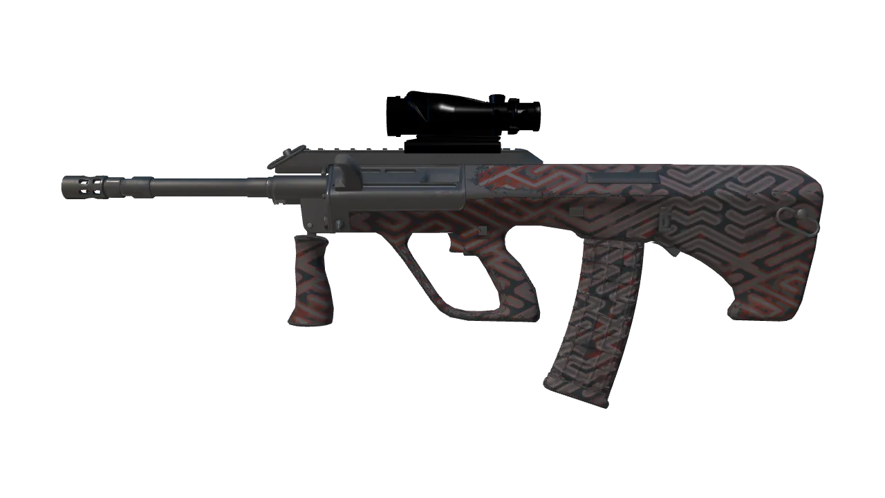 Souvenir AUG | Daedalus (Minimal Wear) — Dust II light, front