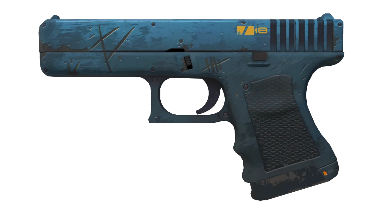 Glock-18 | Off World (Minimal Wear) — Dust II light, front