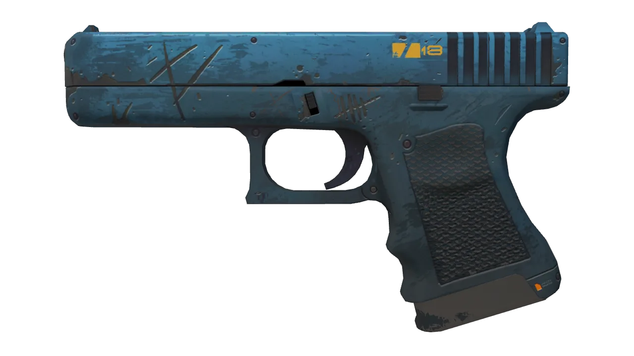Glock-18 | Off World (Well-Worn) — Dust II light, front
