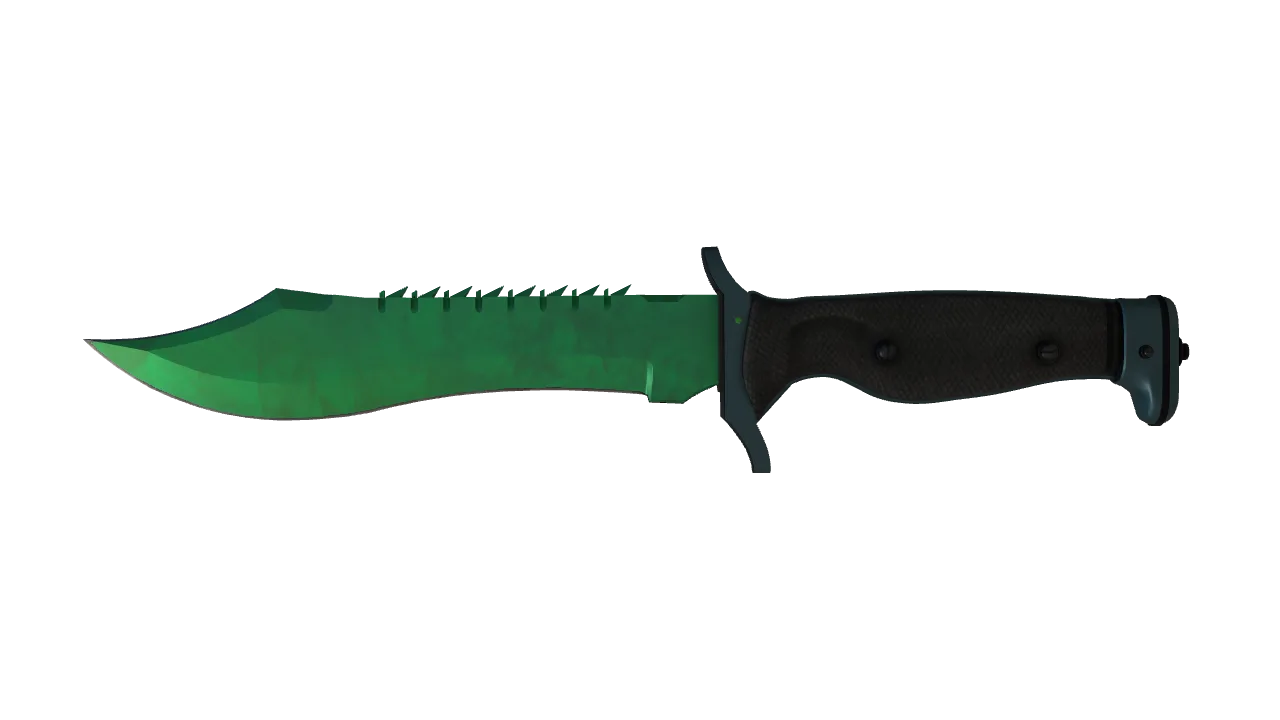 Bowie Knife | Gamma Doppler (Emerald) seed #724, front