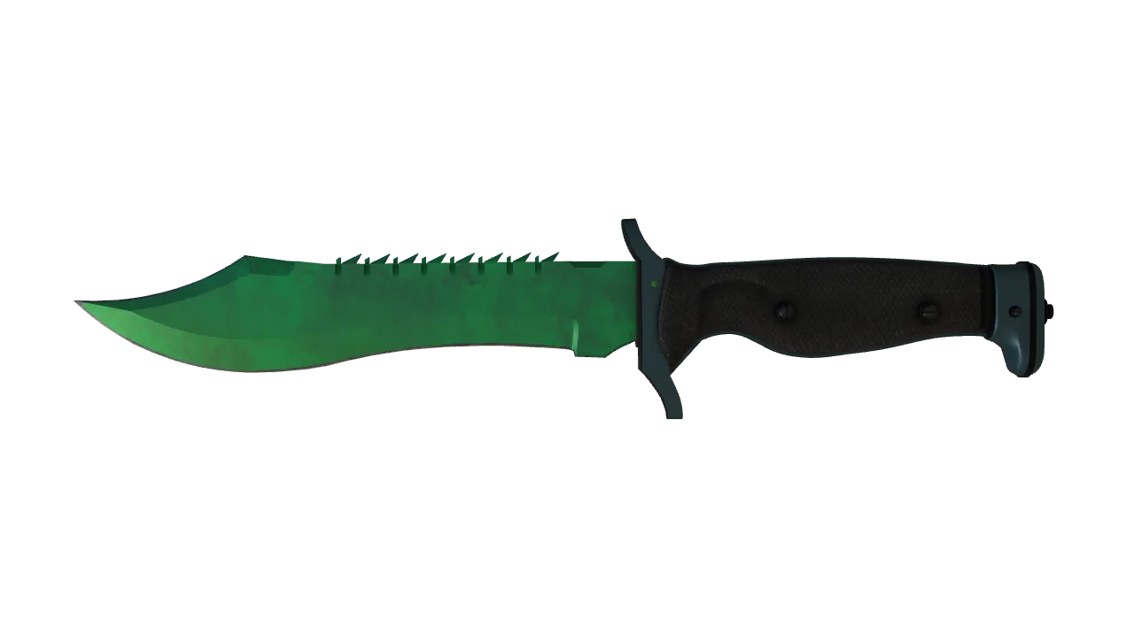 Bowie Knife | Gamma Doppler (Emerald) seed #768, front