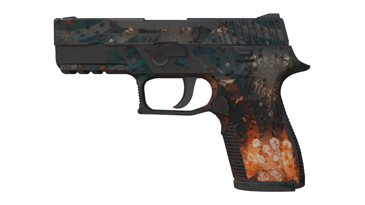 Souvenir P250 | Supernova (Well-Worn) — Dust II light, front