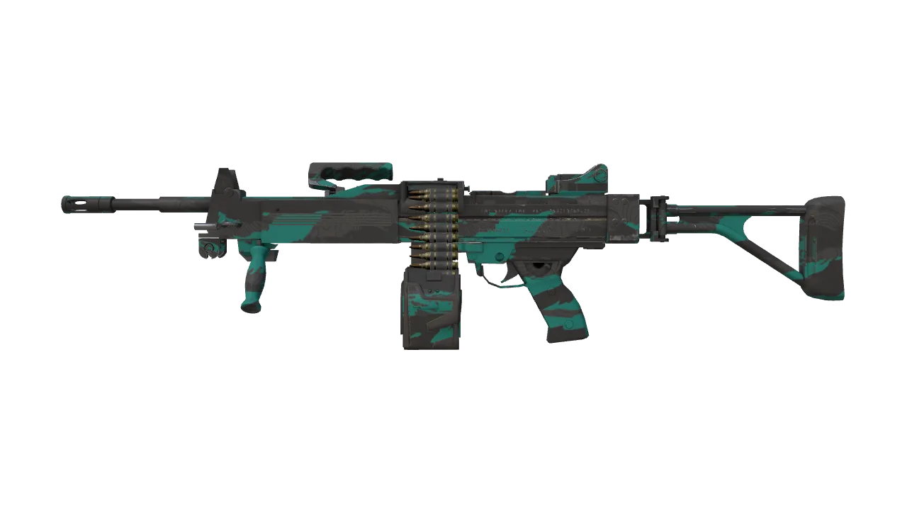 Negev | Terrain (Factory New) — Dust II light, front
