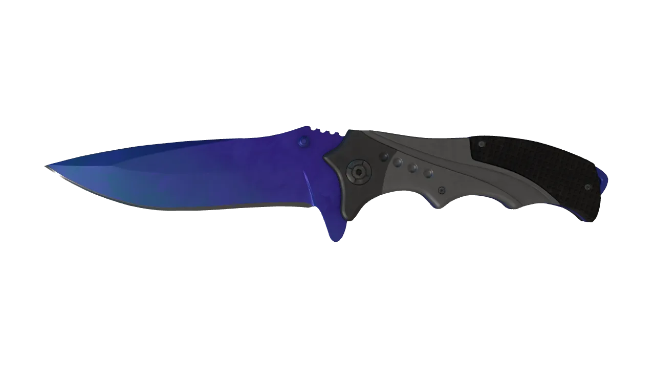 Nomad Knife | Doppler (Sapphire) seed #165, front