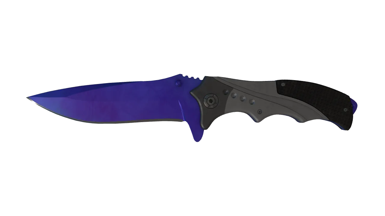 Nomad Knife | Doppler (Sapphire) seed #214, front
