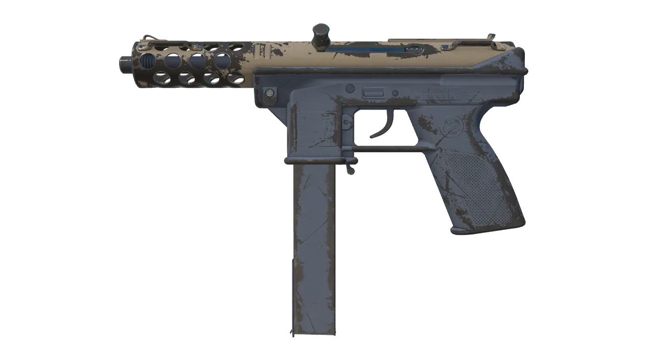 Souvenir Tec-9 | Tornado (Well-Worn) — Dust II light, front