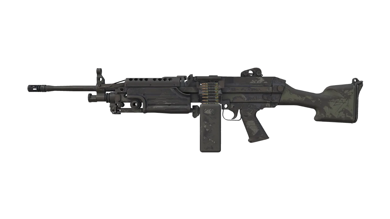 Souvenir M249 | Sage Camo (Battle-Scarred) — Dust II light, front