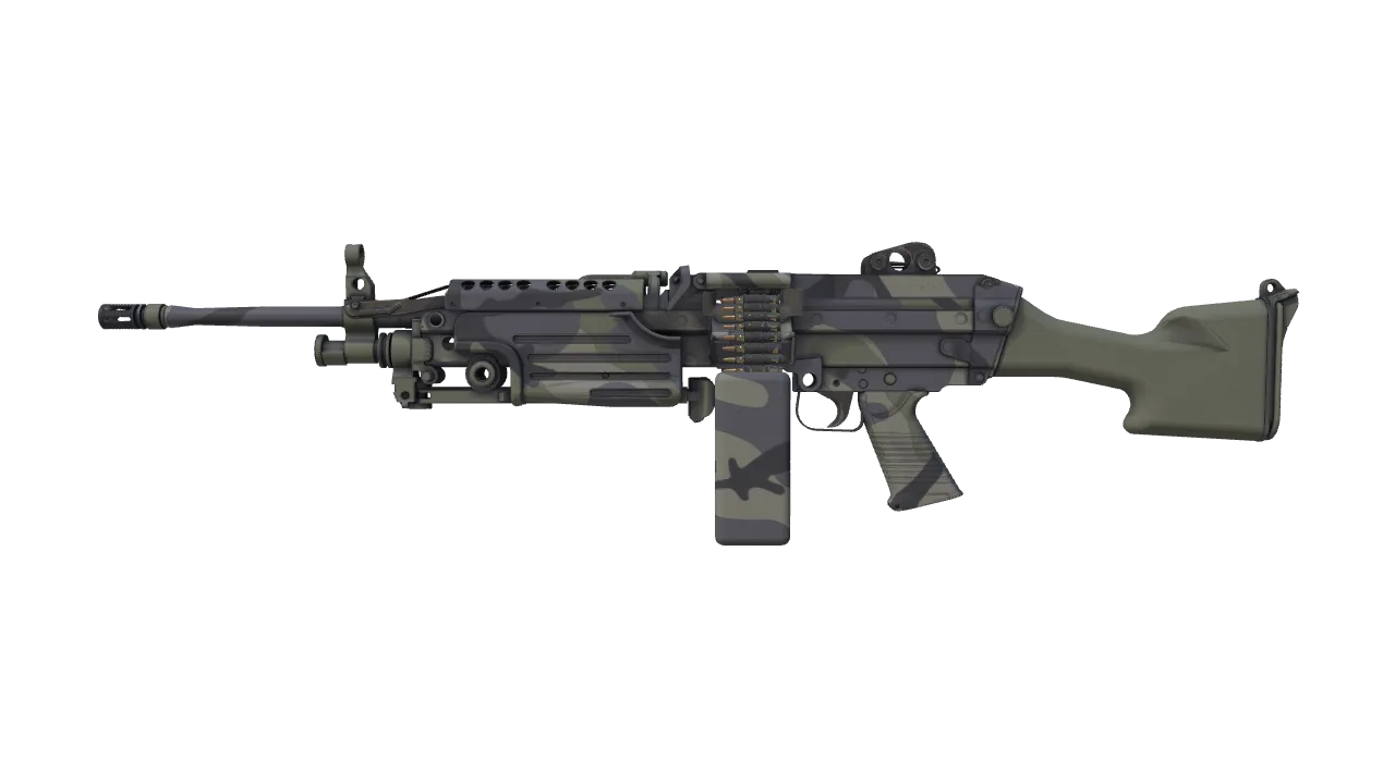 M249 | Sage Camo (Factory New) — Dust II light, front