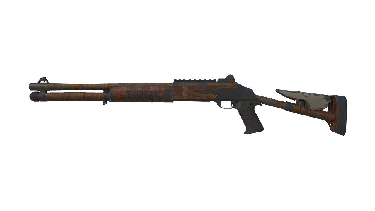 XM1014 | Red Python (Battle-Scarred) — Dust II light, front