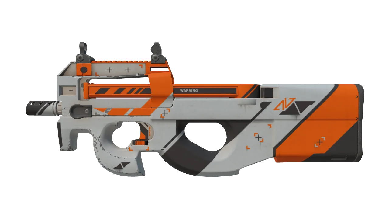 P90 | Asiimov (Field-Tested) — Dust II light, front
