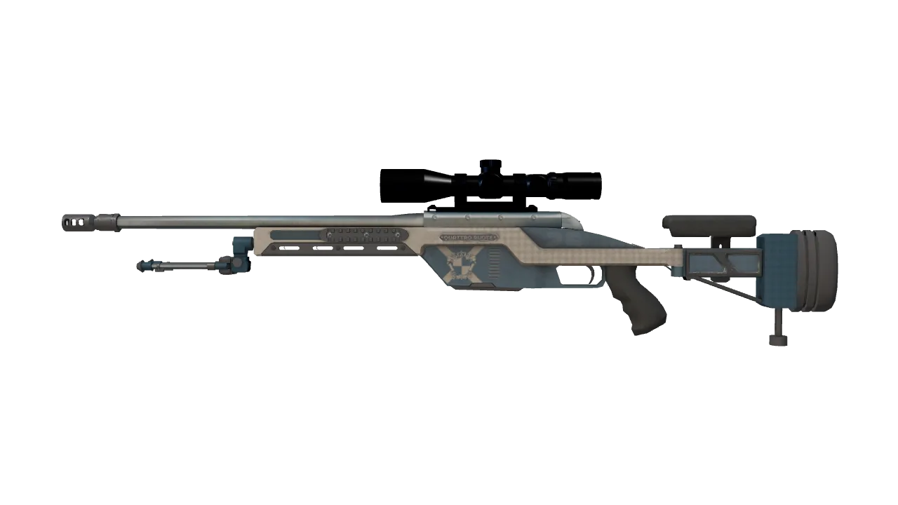 SSG 08 | Hand Brake (Well-Worn) — Dust II light, front
