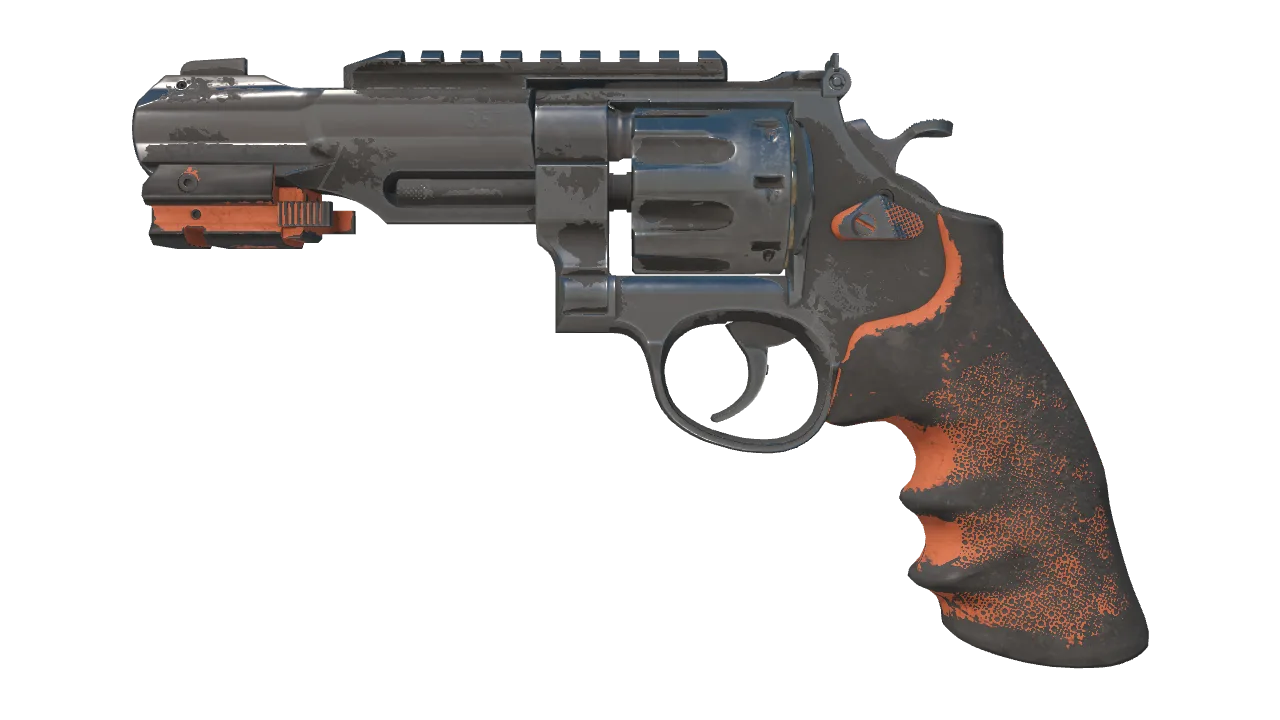 R8 Revolver | Nitro (Battle-Scarred) — Dust II light, front