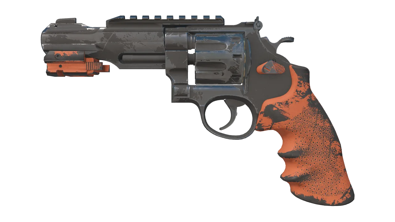 R8 Revolver | Nitro (Well-Worn) — Dust II light, front