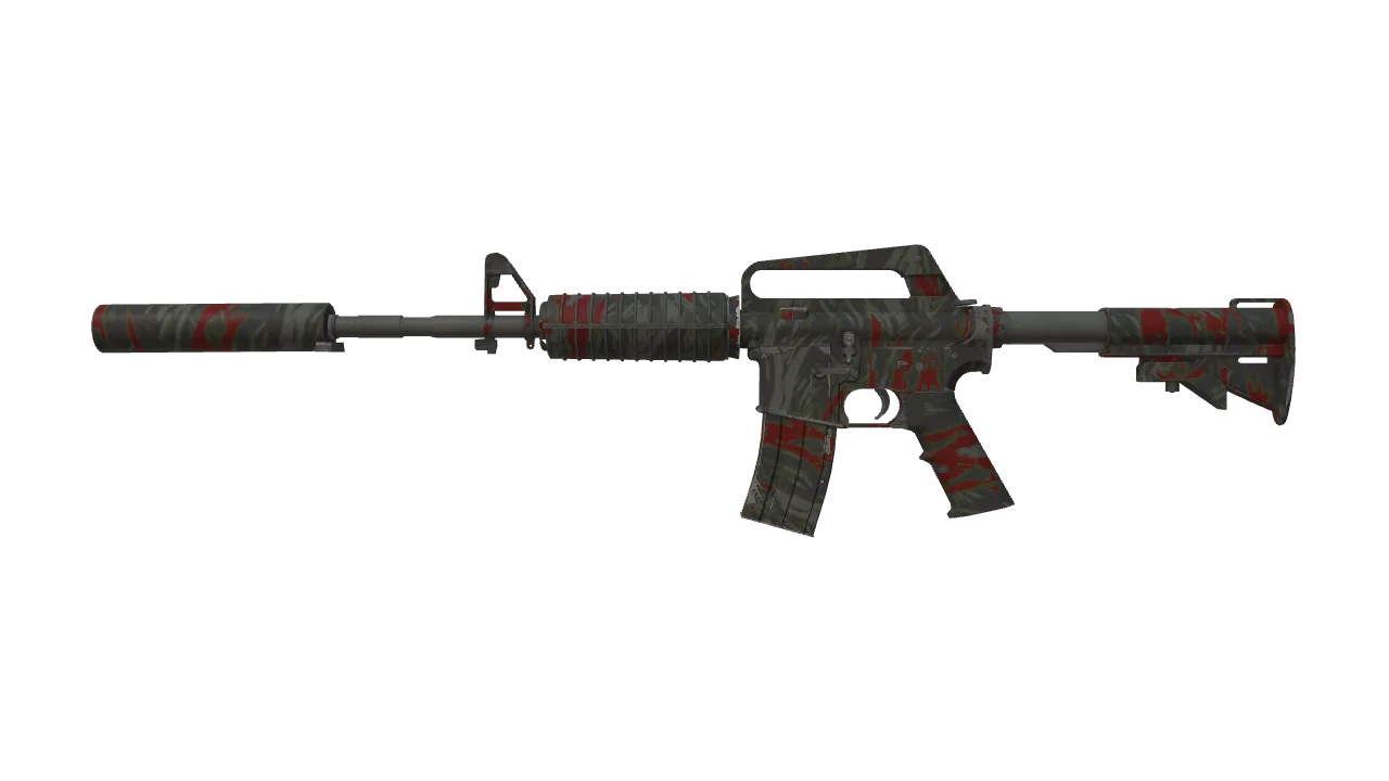 M4A1-S | Blood Tiger (Field-Tested) — Dust II light, front
