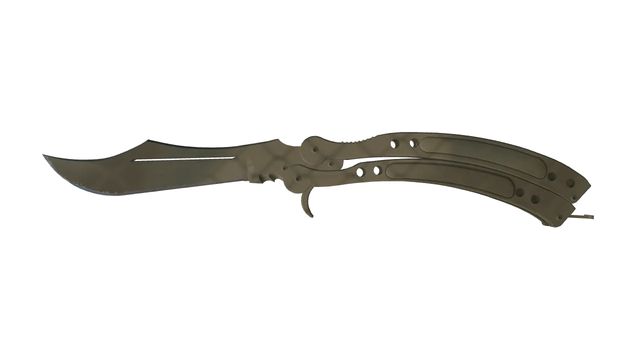 ★ Butterfly Knife | Safari Mesh (Minimal Wear) — Dust II light, front
