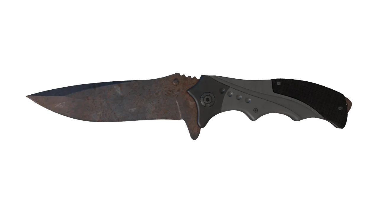 ★ Nomad Knife | Rust Coat (Well-Worn) — Dust II light, front