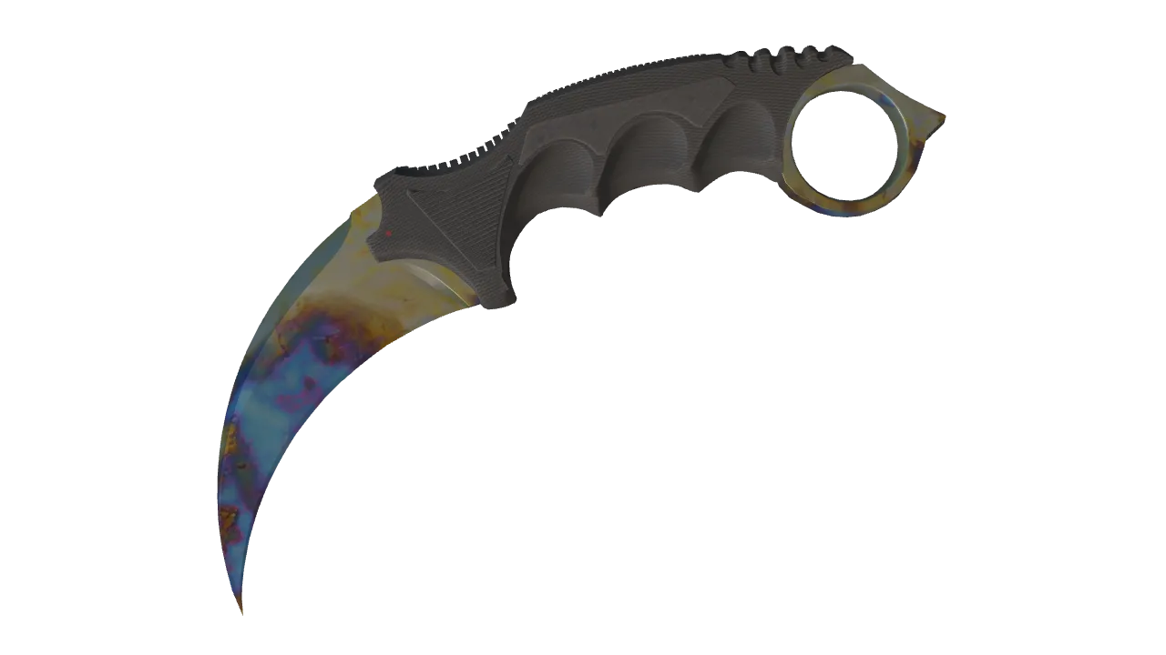 ★ Karambit | Case Hardened (Factory New) — Dust II light, front