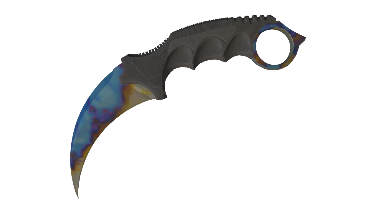 Karambit | Case Hardened seed #254, front