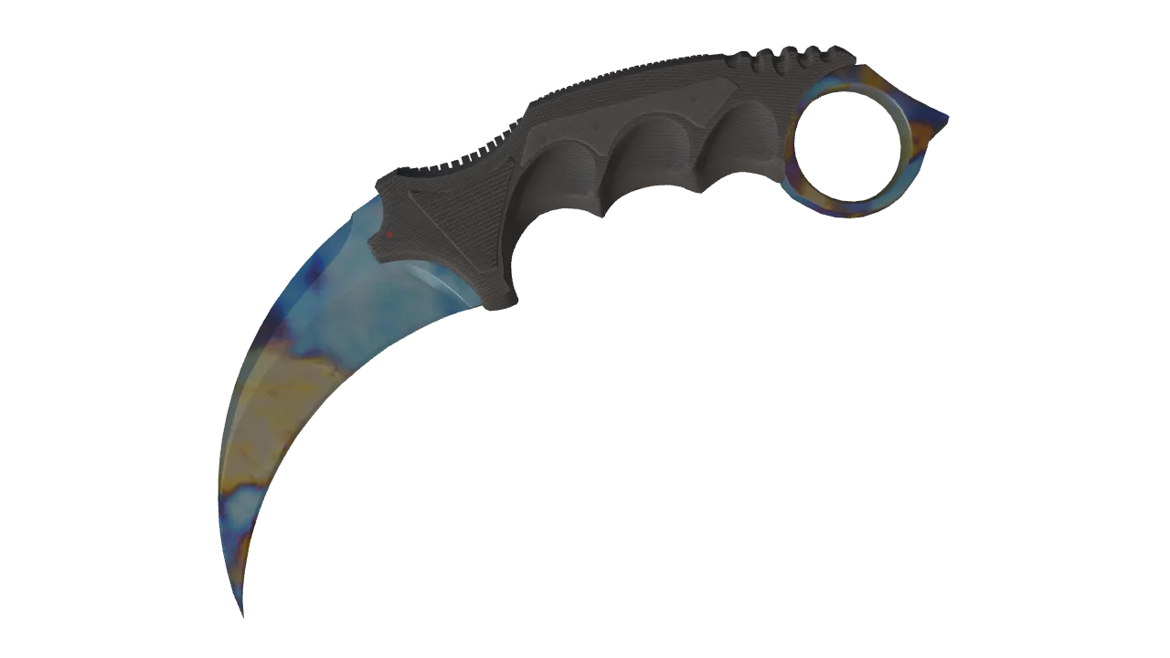 Karambit | Case Hardened seed #424, front