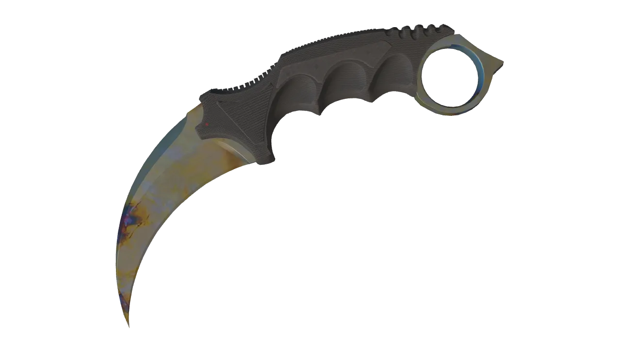 Karambit | Case Hardened seed #553, front