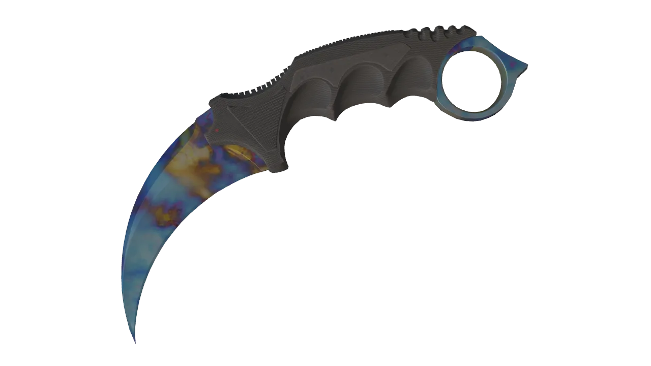 Karambit | Case Hardened seed #555, front