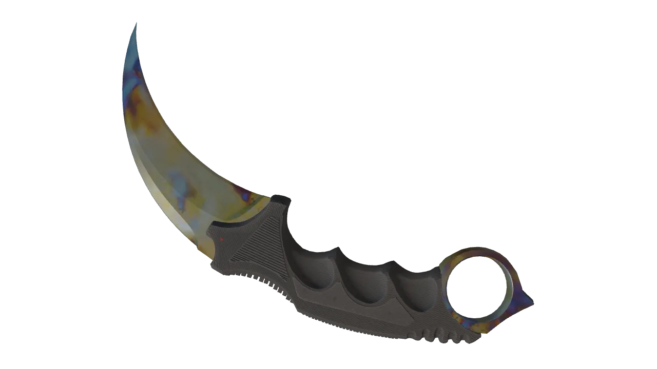 Karambit | Case Hardened seed #595, back