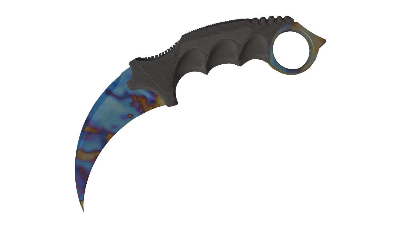 Karambit | Case Hardened seed #595, front