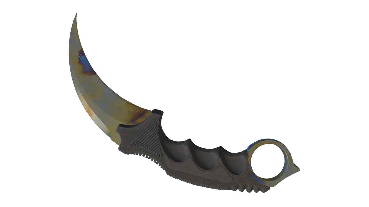 Karambit | Case Hardened seed #695, back