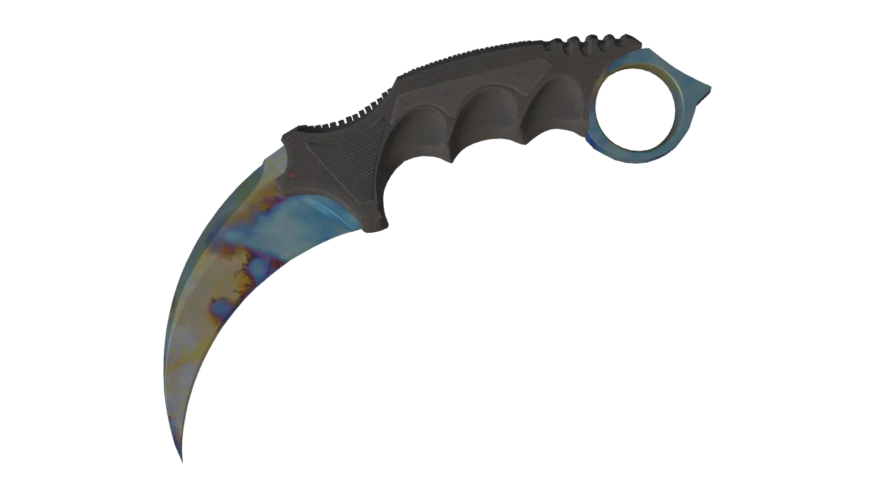 Karambit | Case Hardened seed #695, front