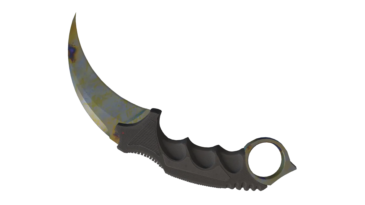 Karambit | Case Hardened seed #800, back