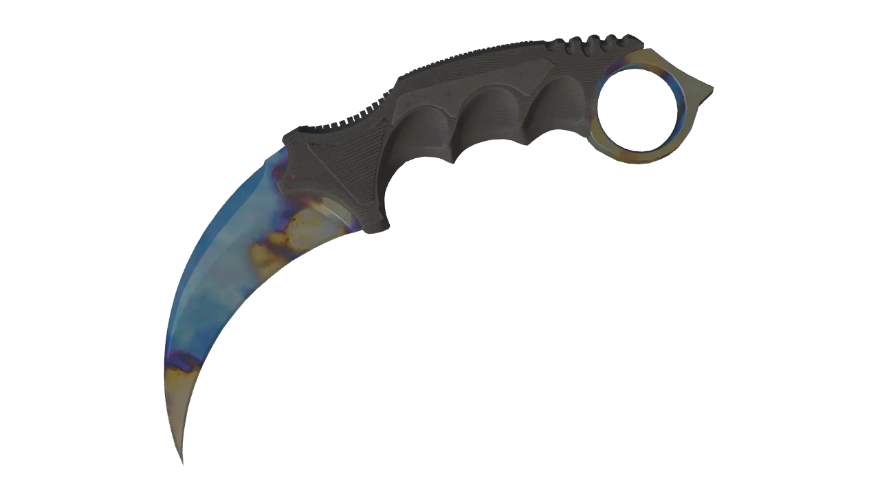 Karambit | Case Hardened seed #916, front