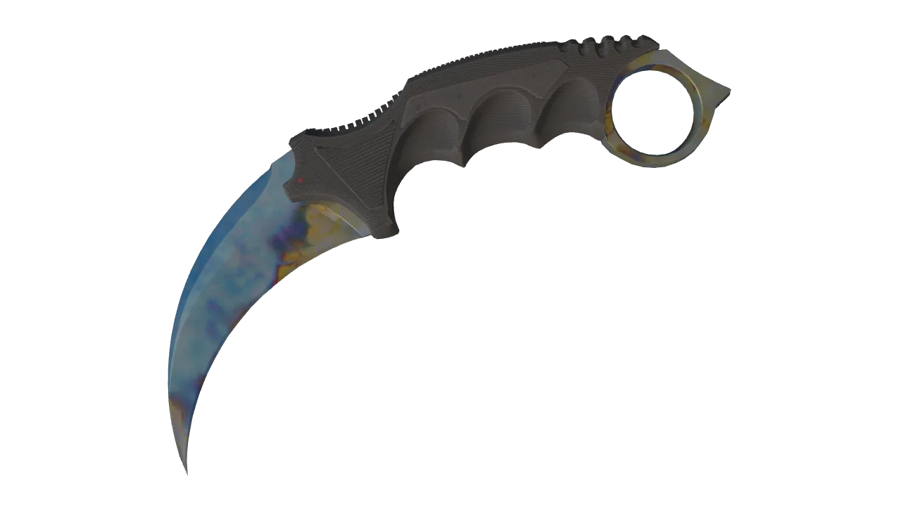 Karambit | Case Hardened seed #989, front