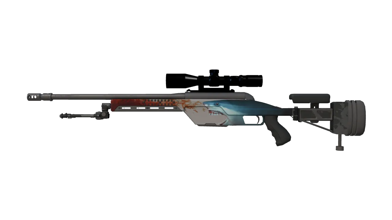 SSG 08 | Blood in the Water (Factory New) — Dust II light, front
