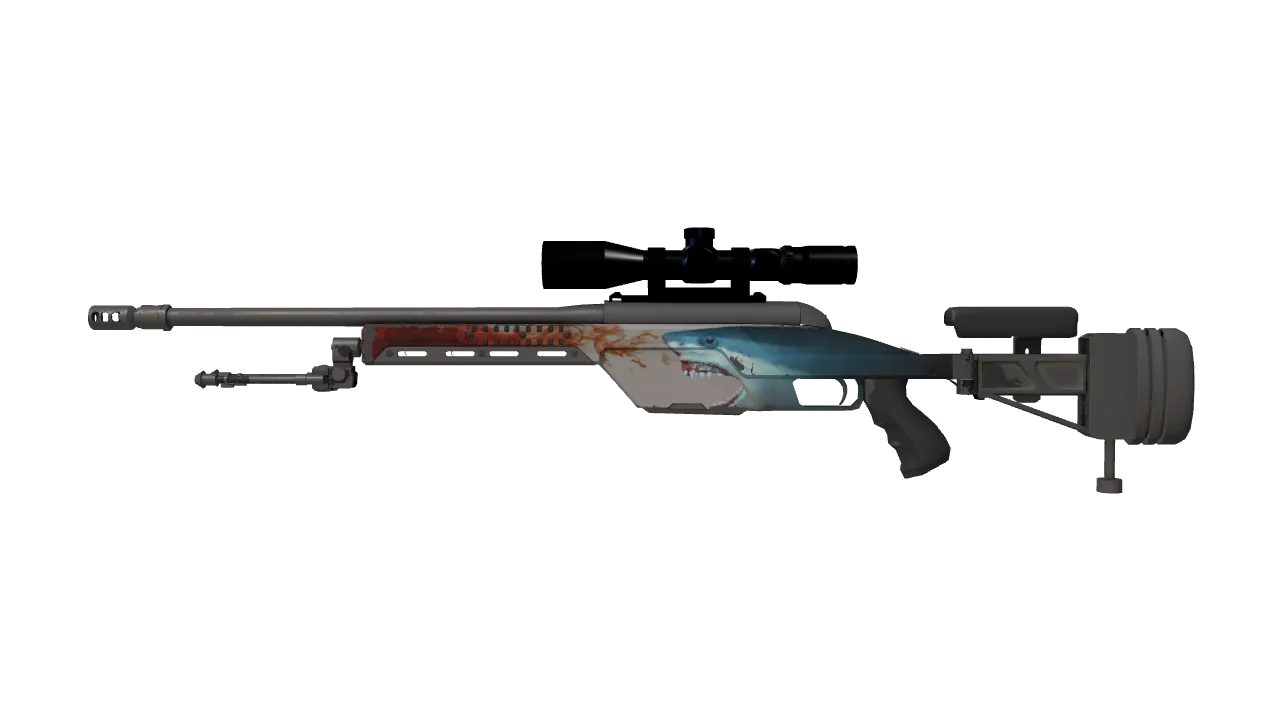 StatTrak™ SSG 08 | Blood in the Water (Field-Tested) — Dust II light, front