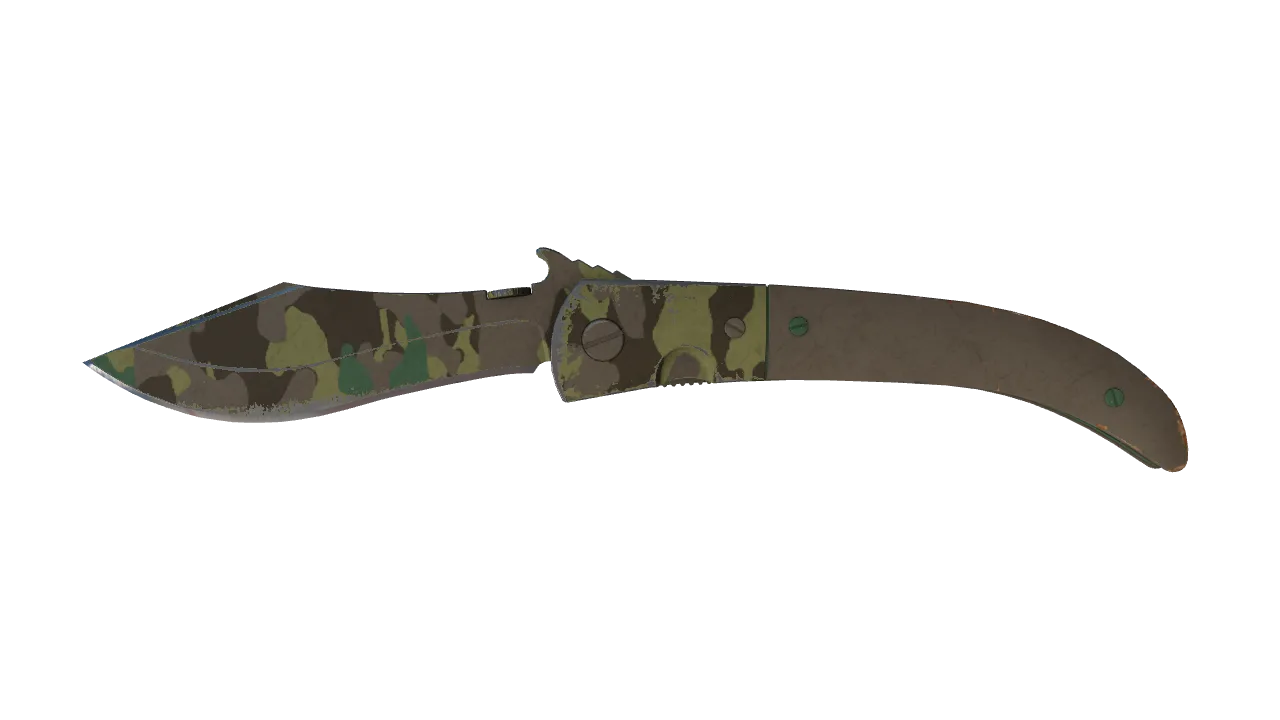 StatTrak™ ★ Navaja Knife | Boreal Forest (Well-Worn) — Dust II light, front