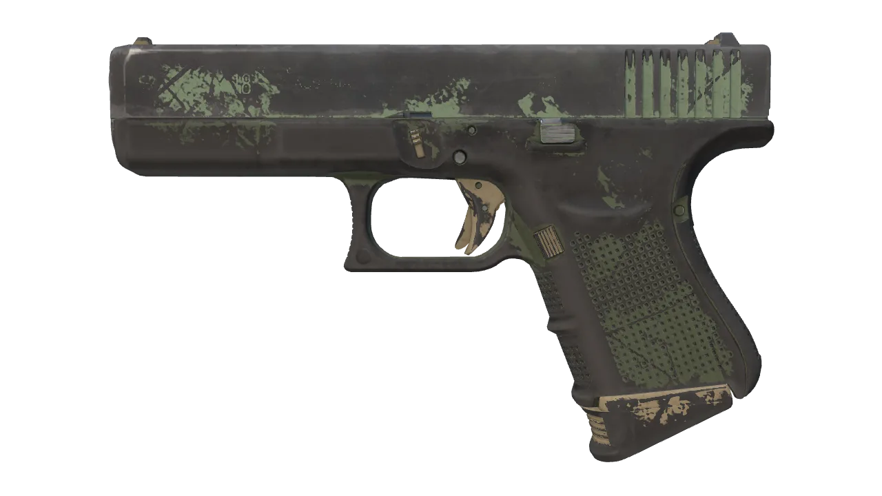 Glock-18 | Groundwater (Battle-Scarred) — Dust II light, front