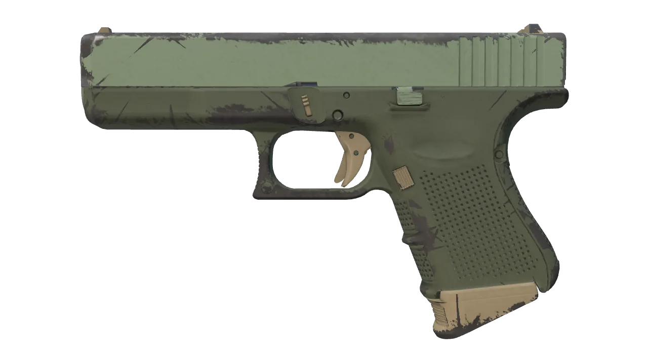 Glock-18 | Groundwater (Field-Tested) — Dust II light, front