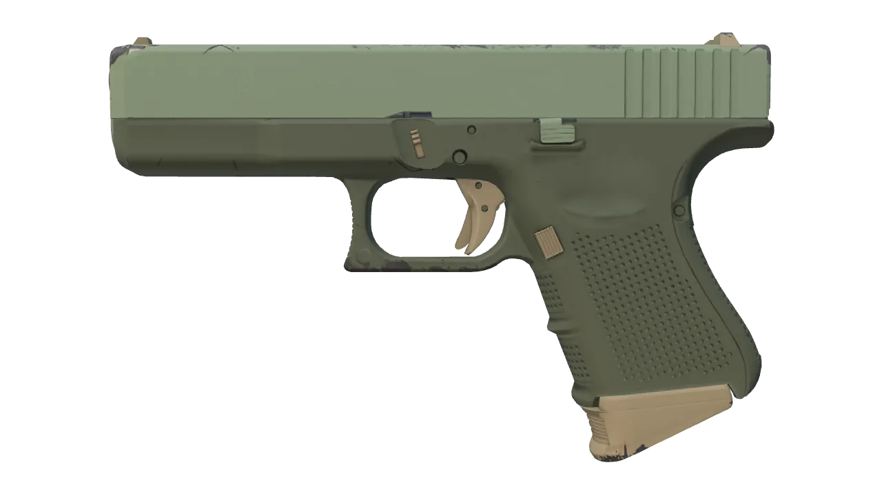 Glock-18 | Groundwater (Minimal Wear) — Dust II light, front