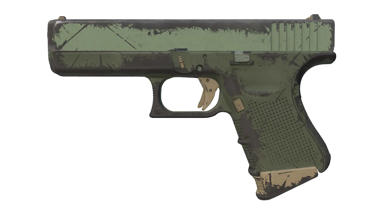 Glock-18 | Groundwater (Well-Worn) — Dust II light, front