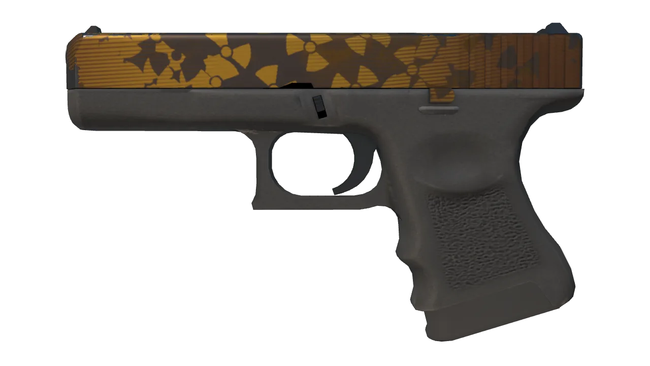 Souvenir Glock-18 | Reactor (Field-Tested) — Dust II light, front