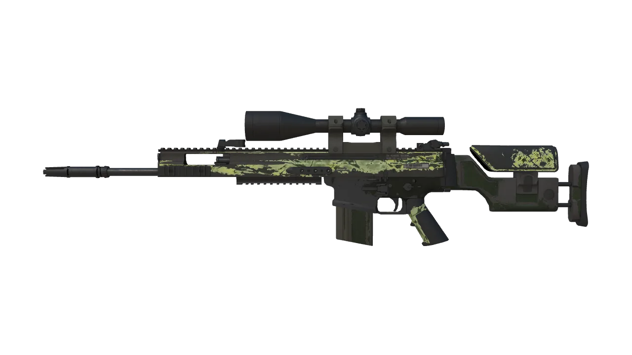 SCAR-20 | Outbreak (Battle-Scarred) — Dust II light, front
