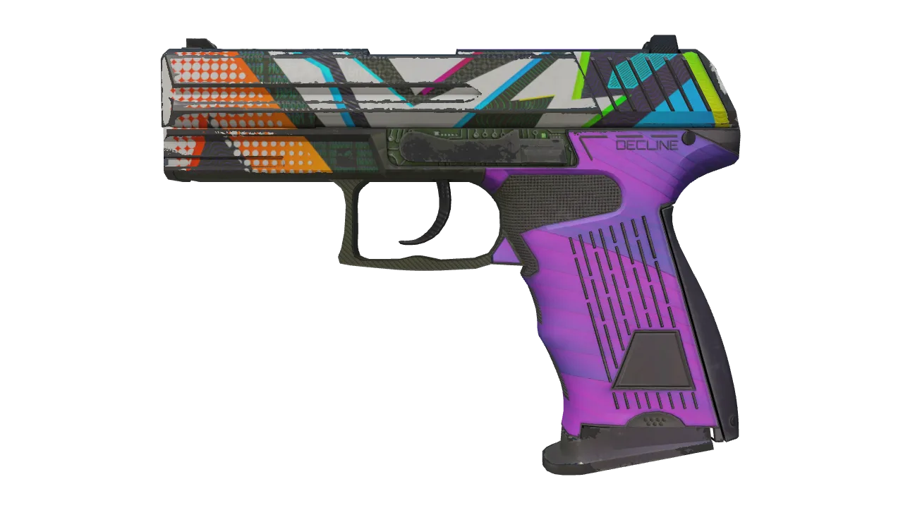 Souvenir P2000 | Wicked Sick (Well-Worn) — Dust II light, front