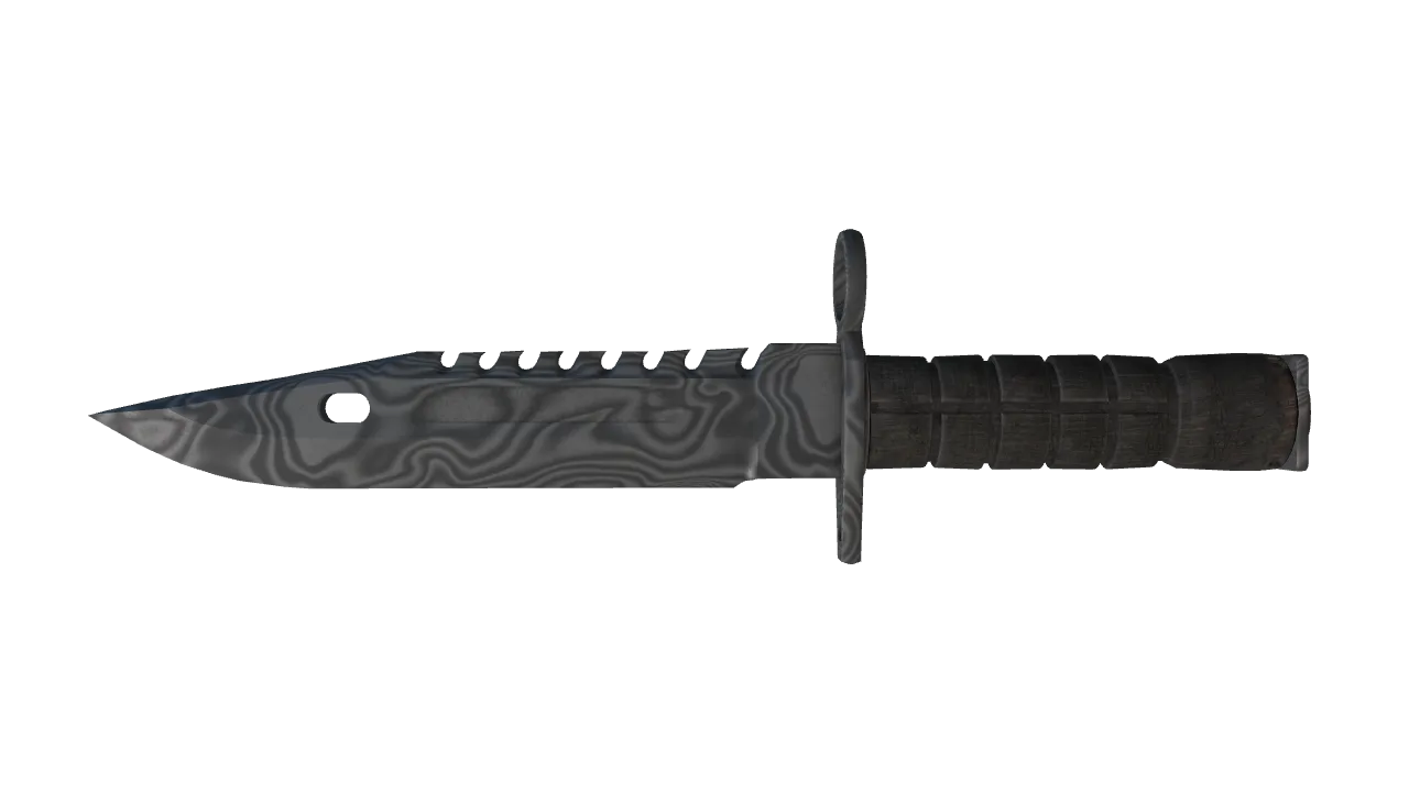 ★ M9 Bayonet | Damascus Steel (Battle-Scarred) — Dust II light, front