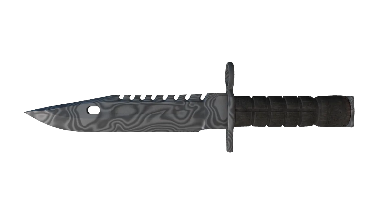 ★ M9 Bayonet | Damascus Steel (Field-Tested) — Dust II light, front