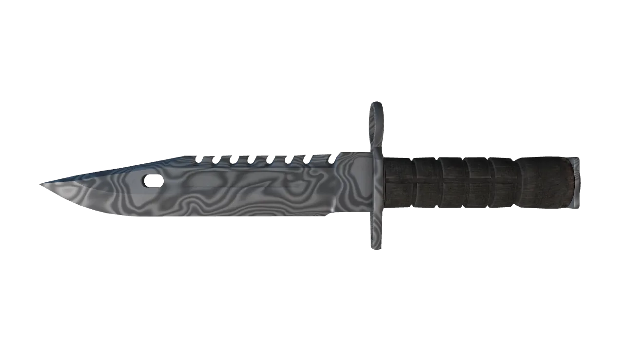 ★ M9 Bayonet | Damascus Steel (Minimal Wear) — Dust II light, front