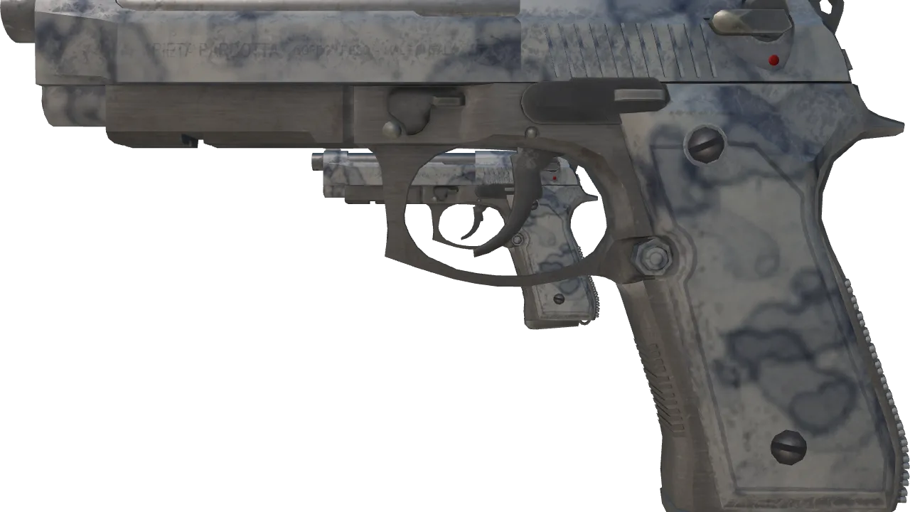 Dual Berettas | Stained (Field-Tested) — Dust II light, front
