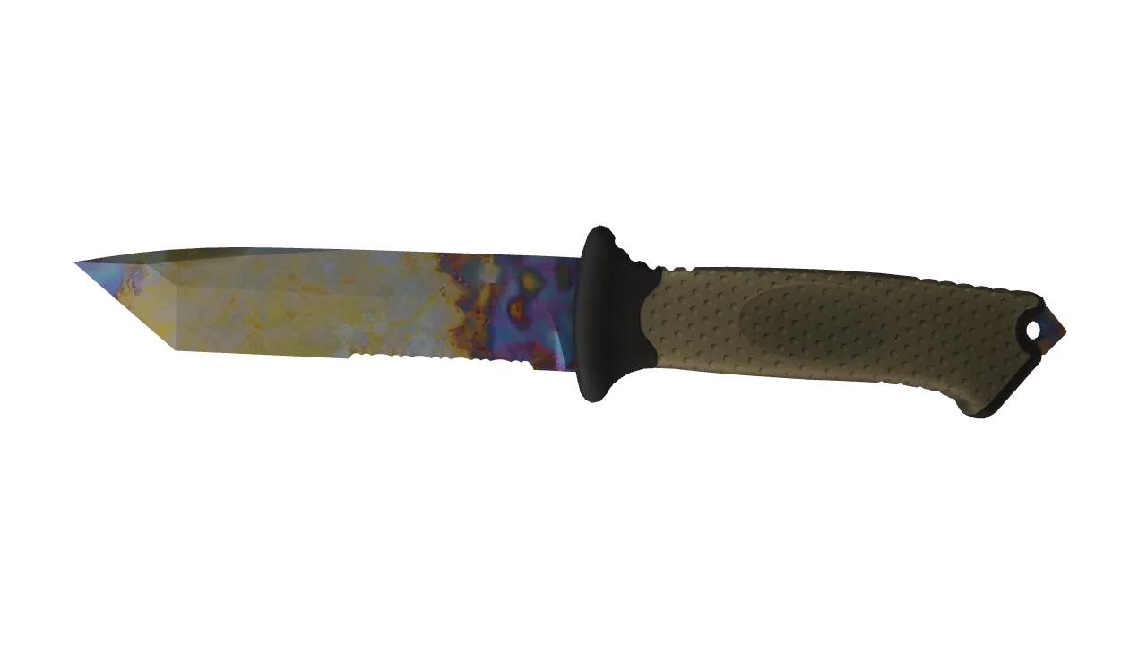 StatTrak™ ★ Ursus Knife | Case Hardened (Minimal Wear) — Dust II light, front