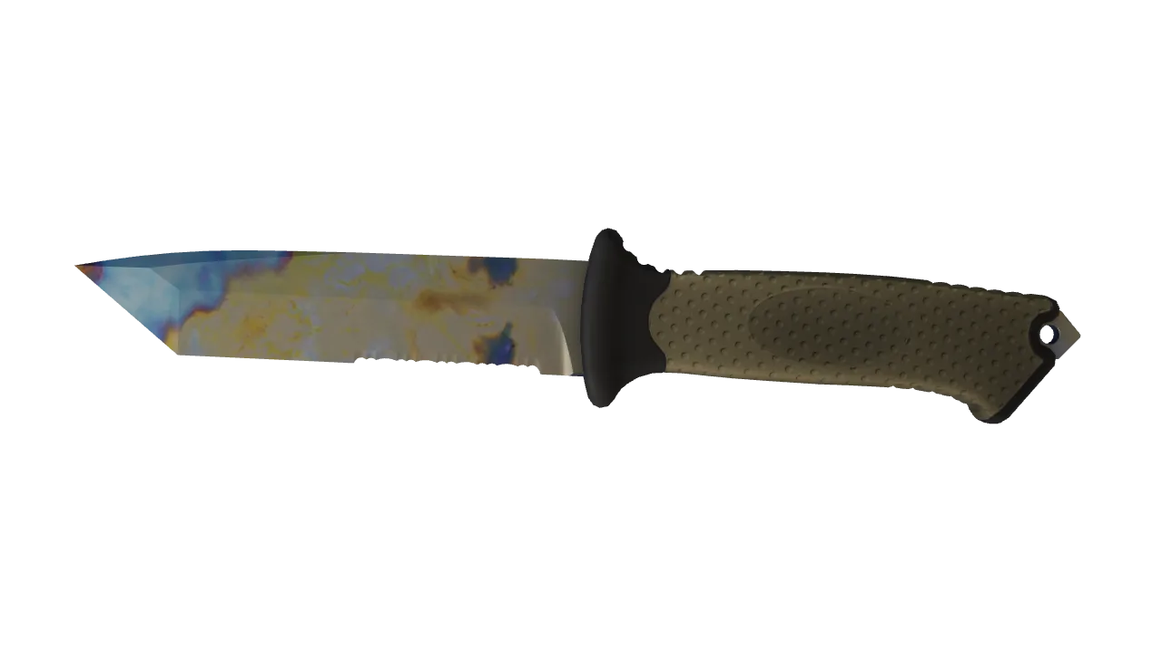 Ursus Knife | Case Hardened seed #698, front