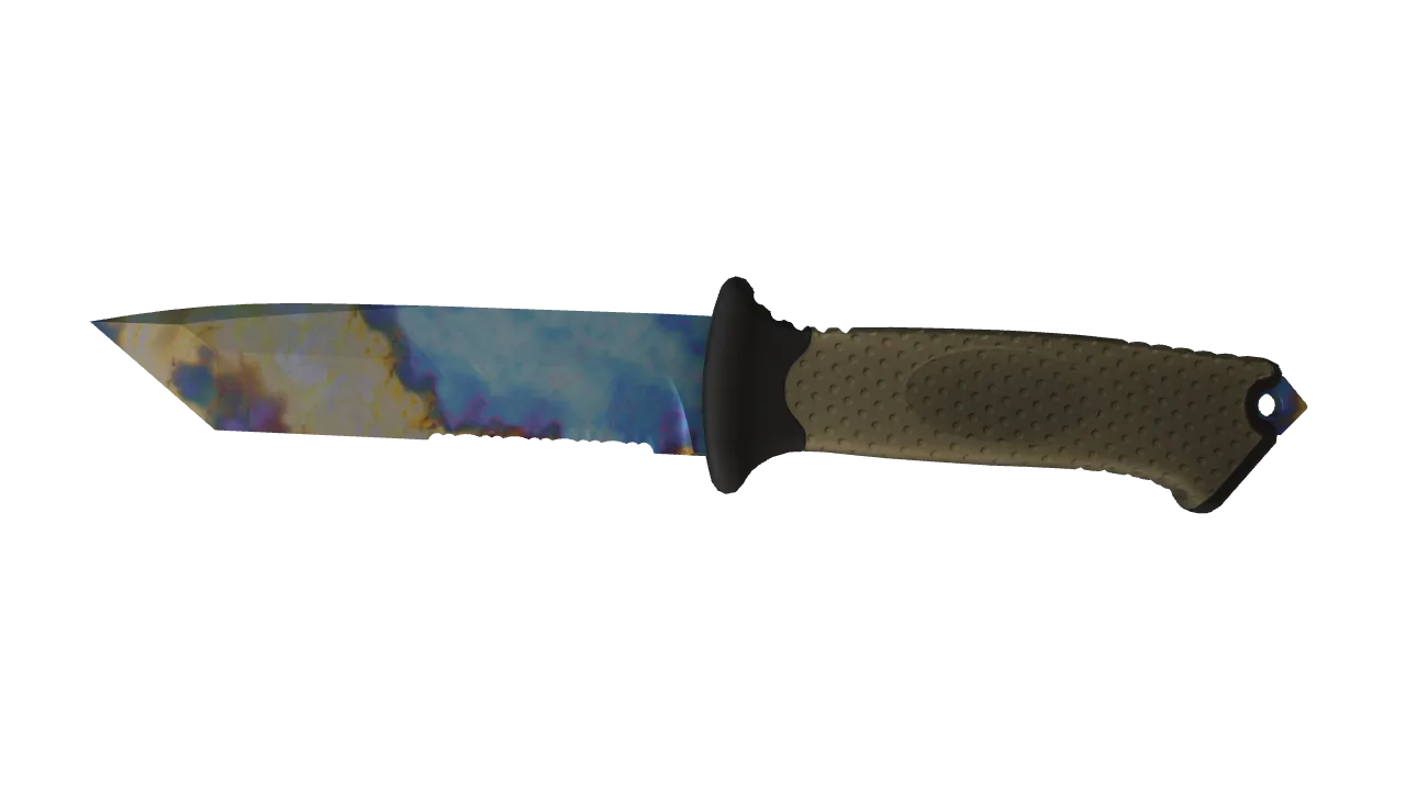 Ursus Knife | Case Hardened seed #858, front